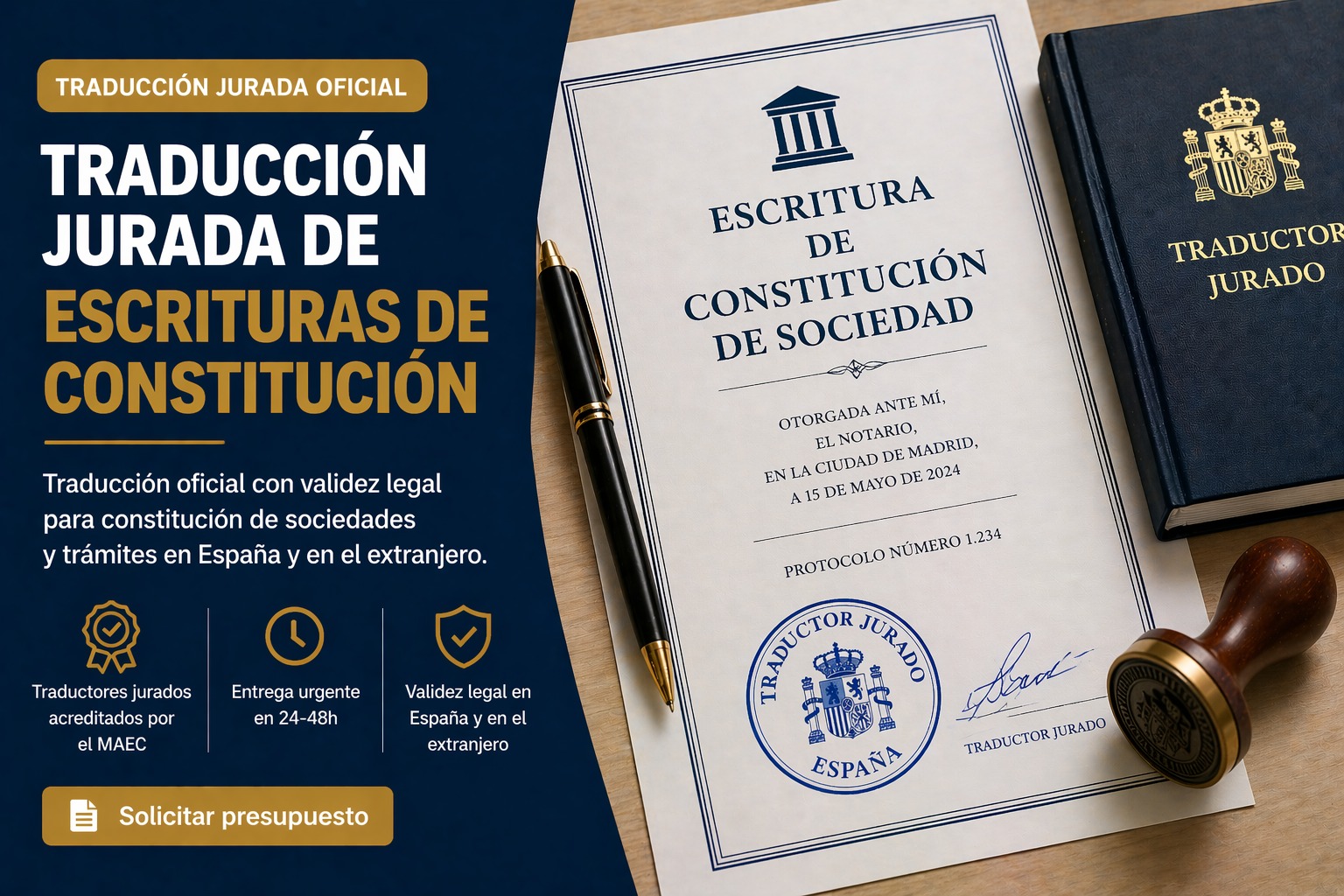 Traducción jurada escritura de constitución